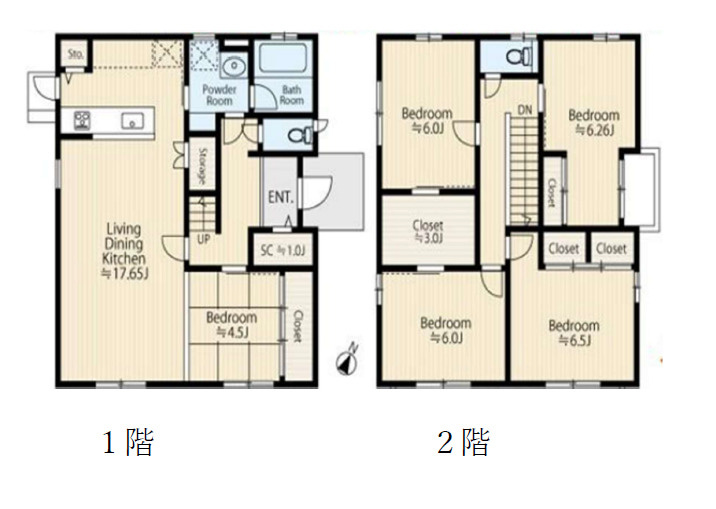 八街に　中古戸建の間取り