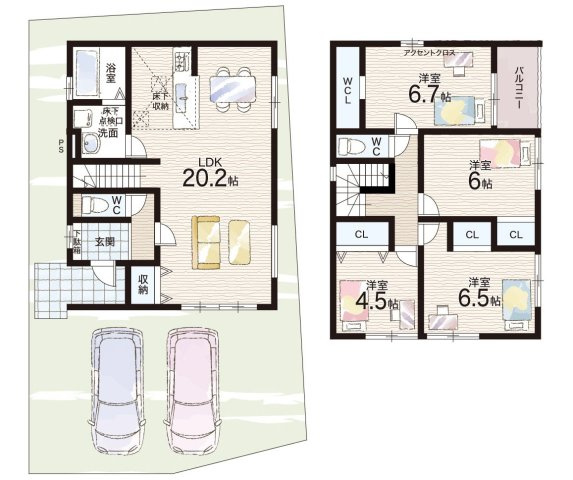 加古郡稲美町中村　第1期　新築一戸建ての間取り|３号地