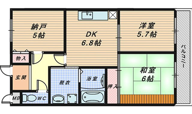 プリモディーネ高石の間取り