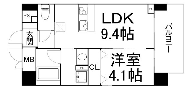 【間取り】 | ハイデンス梅ヶ枝