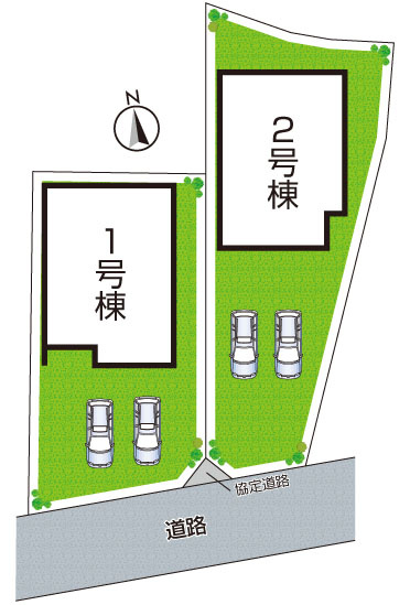 姫路市広畑区才　第2期　新築一戸建ての区画図|全2区画