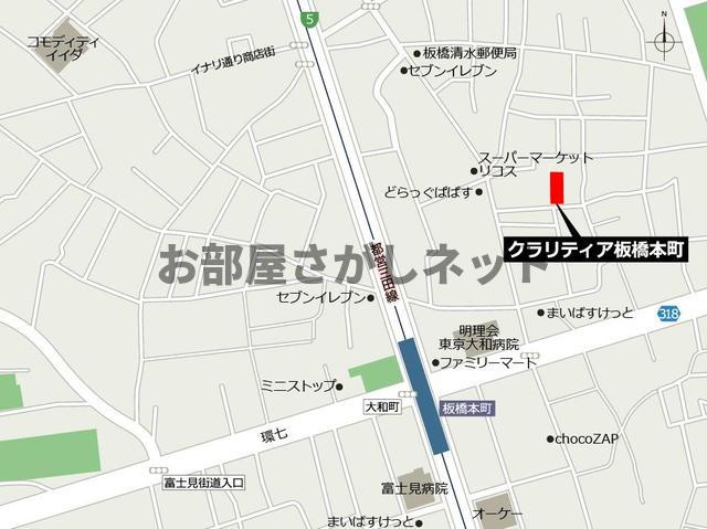 クラリティア板橋本町【おとり物件なし】#学生・社会人にオススメ！初期費用分割払いOK！の地図