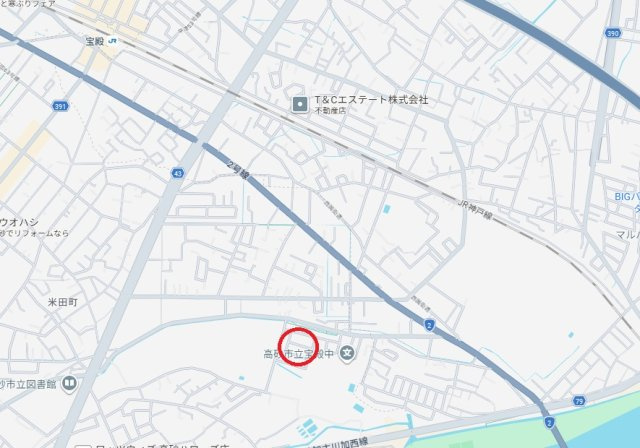 高砂市米田町米田　　中古戸建の地図