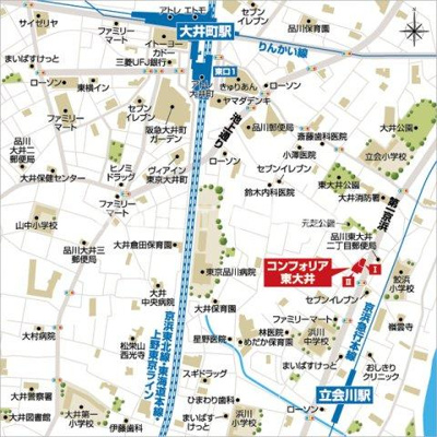 【地図】 | コンフォリア東大井Ⅱ