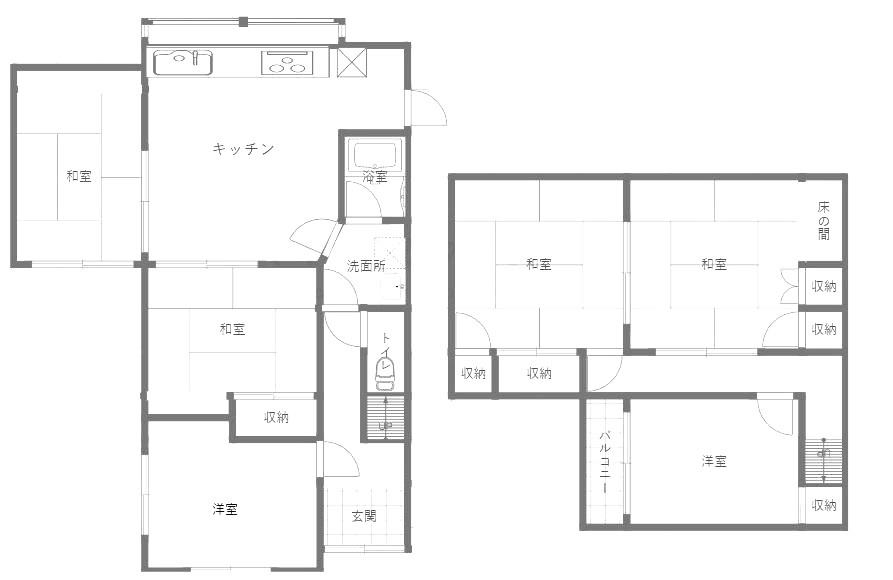 山之上5丁目　中古一戸建ての間取り|間取り図はいかがですか？ご希望を叶える間取りですか？リビングの広さは？水回りの位置は？カウンターキッチン？など色々な情報が集約されています。弊社ではリフォームなどのご相談も承っております。