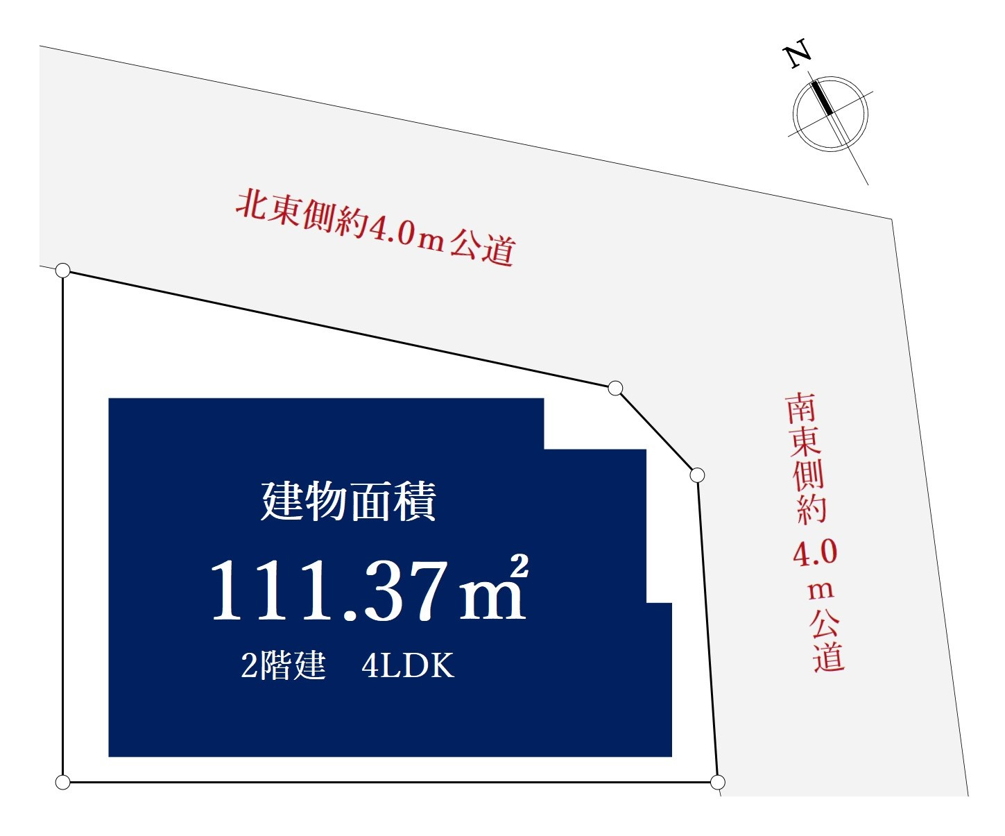 練馬区桜台5丁目 限定1棟の区画図|開放感溢れる角地に面した新築戸建　限定1棟