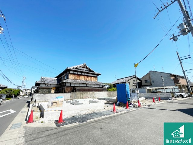 京都市伏見区羽束師古川町　第1期　新築一戸建ての外観|現在の進捗状況です！順調に作業進行中、完成が待ち遠しいです！詳細の間取り等、お気軽にお問い合わせください！