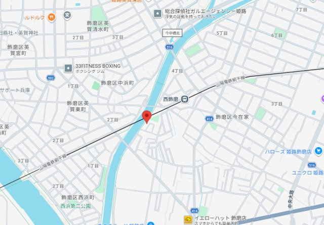 【地図】 | 姫路市飾磨区英賀２期（全1）1号棟