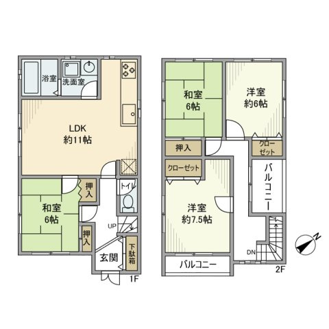 堀1丁目戸建の間取り