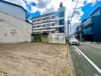 【前面道路含む現地写真】 | 西住之江３丁目　売土地　全２区画 | 前面道路約５．４ｍ！広々運転の苦手な方も安心ですね♪是非現地にてご確認ください！