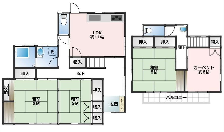 坂本町１丁目貸家の画像