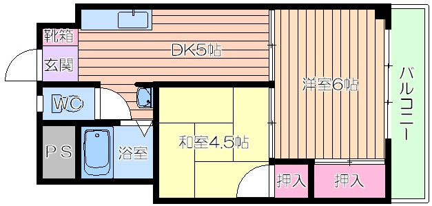 天一ハイツの間取り