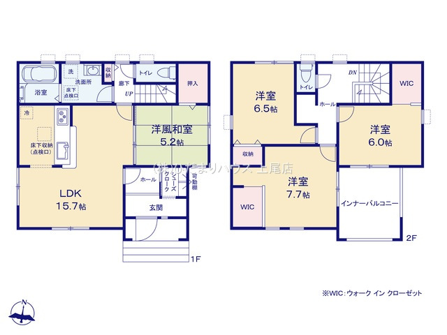 北本市石戸　新築戸建　リーブル01の間取り|4LDK