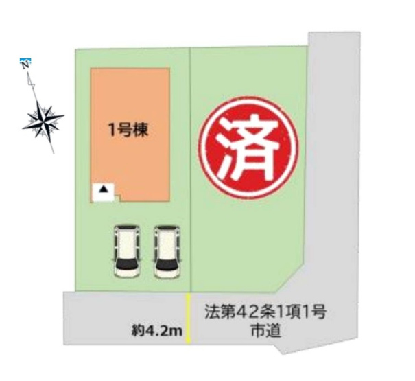 【区画図】 | 福岡市東区美和台3丁目2期　1号棟（全2棟）【仲介手数料無料・0円】 | 区画図です。1号棟