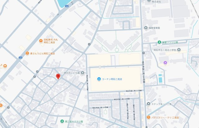 明石市二見町西二見（全1棟）A号棟の地図