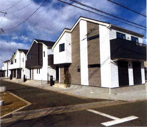 厚木市林3丁目1期　新築戸建全6棟　№3の外観パース