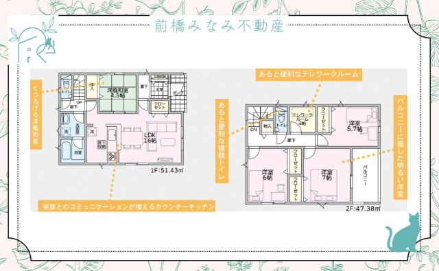 【新築】太田市新田上江田町第1　３号棟(全４棟)　クレイドルガーデン　新築建売分譲の間取り