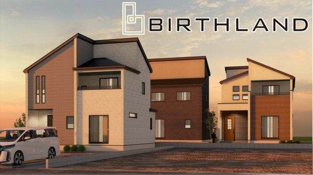 新築戸建・新築建売　郡山市富田町字前川原　富田小・富田中の外観パース|完成予想図