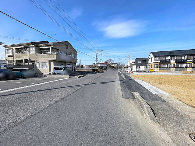 新築戸建・新築建売　郡山市富田町字前川原　富田小・富田中の前面道路含む現地写真|前面道路　西側11.0ｍ公道
