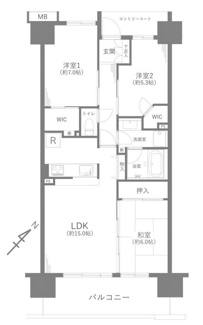【間取り】 | パークウエスト東京イーストブロックＣ棟 | パークウエスト東京イーストブロックＣ棟