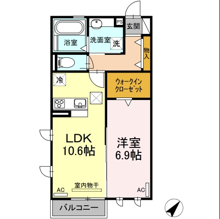 セジュール上地の間取り