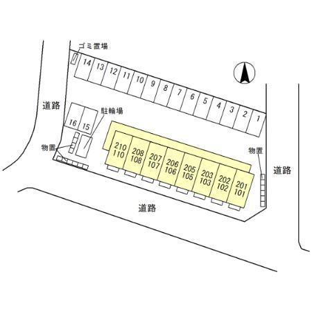 グランドゥール越前の区画図