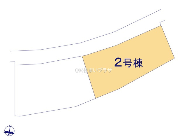 仲介手数料無料）犬山市羽黒第１期２号棟の区画図