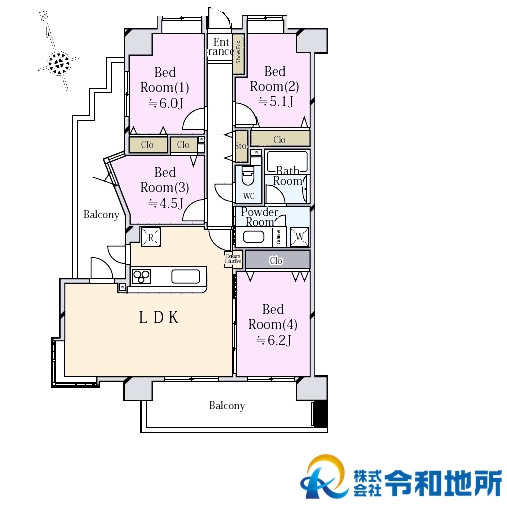 ダイアパレス茅ヶ崎鶴嶺の間取り