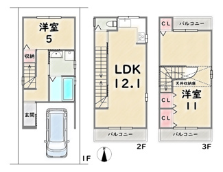 【間取り】 | 右京区西京極畑田町
