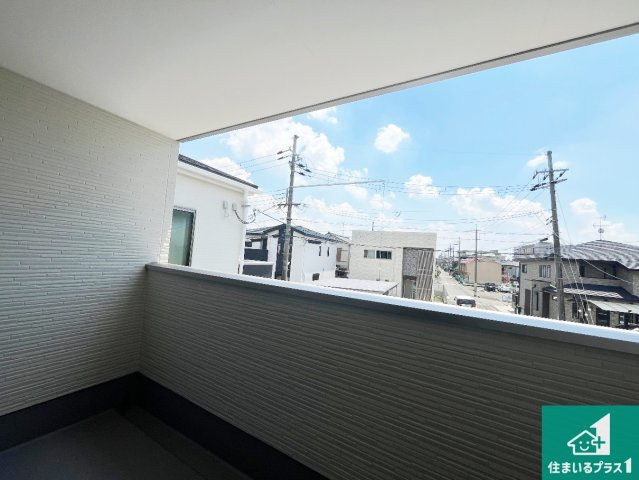 ★八幡市八幡園内　第2期　新築一戸建てのバルコニー|日当たりのよいバルコニー！お部屋が開放的に！