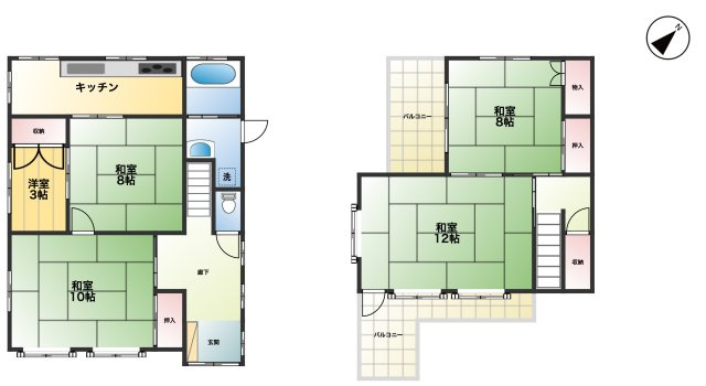 【間取り】 | 行田市佐間2丁目　中古戸建