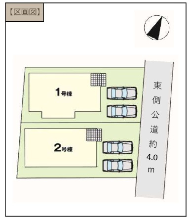 狭山市大字北入曽の新築一戸建の区画図