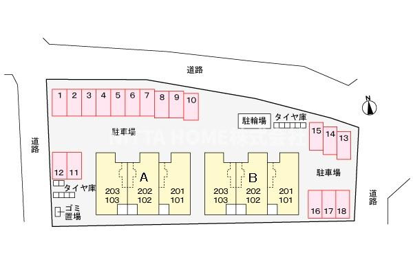 ラポール　Ｂの区画図