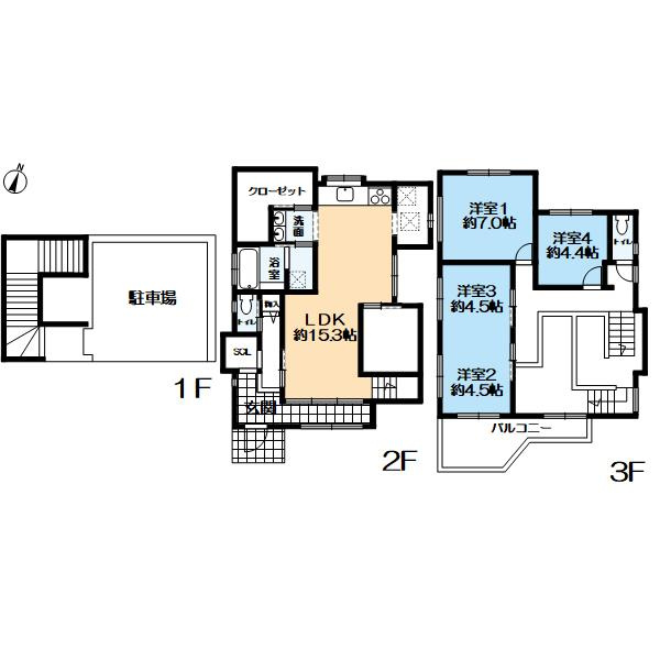 住吉山手９丁目戸建ての間取り