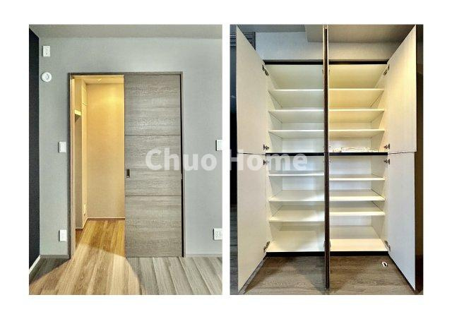 ミルーナヒルズ亀有の収納|居室にはクローゼットを完備し、自由度の高い家具の配置が叶うシンプルな空間です。お子様の成長と必要になる子供部屋を与えるにはぴったりの間取りですね。