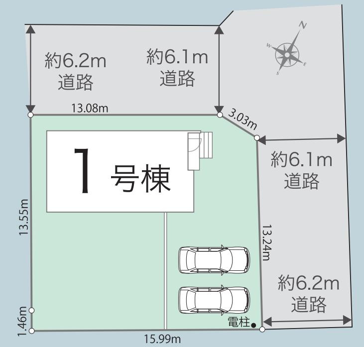 取手市光風台2丁目　新築戸建の区画図