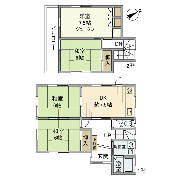 大塚戸建の間取り