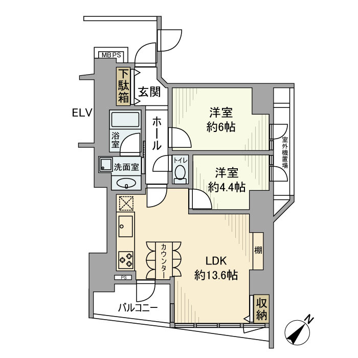 サンウッド中目黒フラッツの間取り