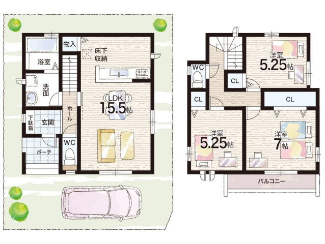 尼崎市西難波町　新築一戸建ての間取り|A号地