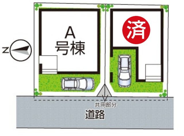 尼崎市西難波町　新築一戸建ての区画図|全2区画