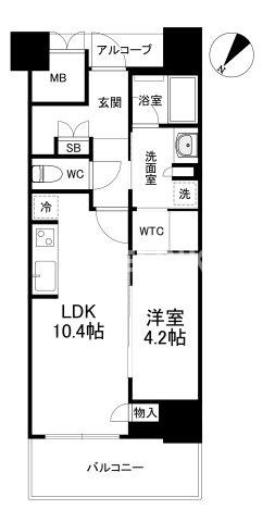 ジオタワー大阪十三の間取り