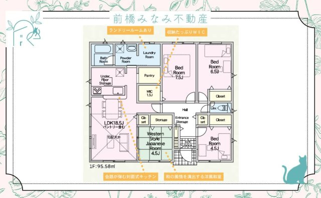 前橋市河原浜町第3　３号棟(全４棟)　クレイドルガーデン　新築建売分譲の区画図
