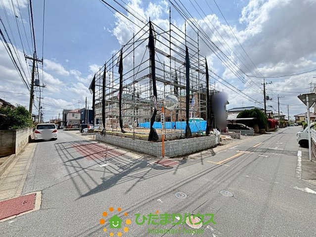 加須市南町第3　新築一戸建て　01　クレイドルガーデンの前面道路含む現地写真|2026/4/6　撮影