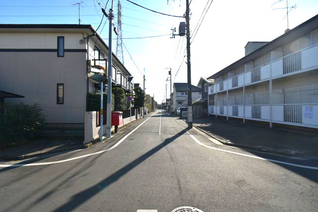 宮前4丁目・売地・B区画の前面道路含む現地写真