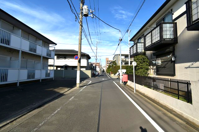 宮前4丁目・売地・B区画の前面道路含む現地写真