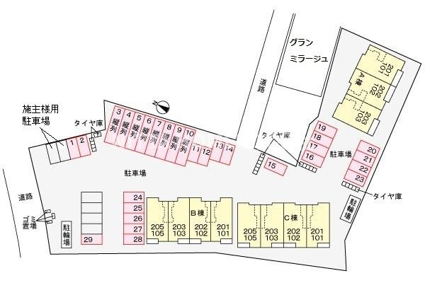 アルメールＡの区画図