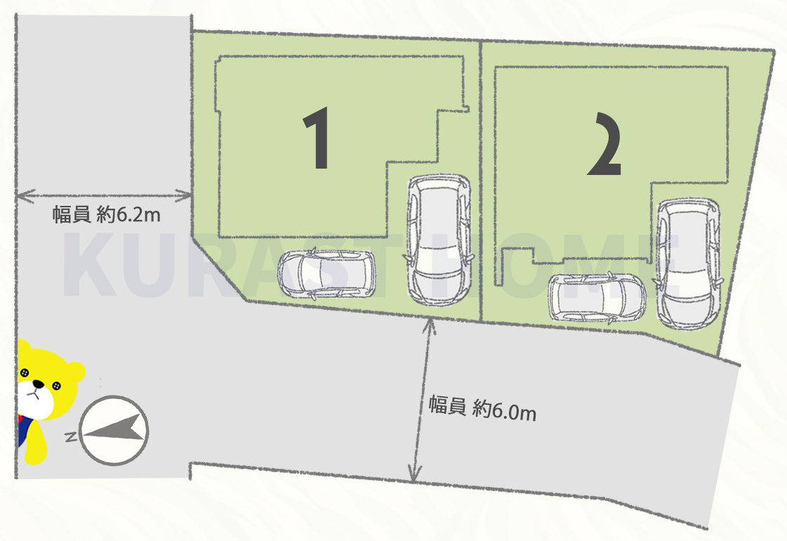京都市伏見区羽束師古川町　新築戸建の区画図