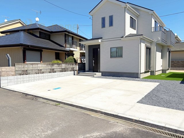 水戸市堀町　新築戸建て　A号棟の駐車場|カースペースは2台お停めいただけます♪