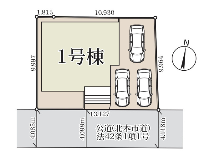 【区画図】 | 北本市石戸4丁目　Livele Garden.S　新築戸建　全1棟　1号棟