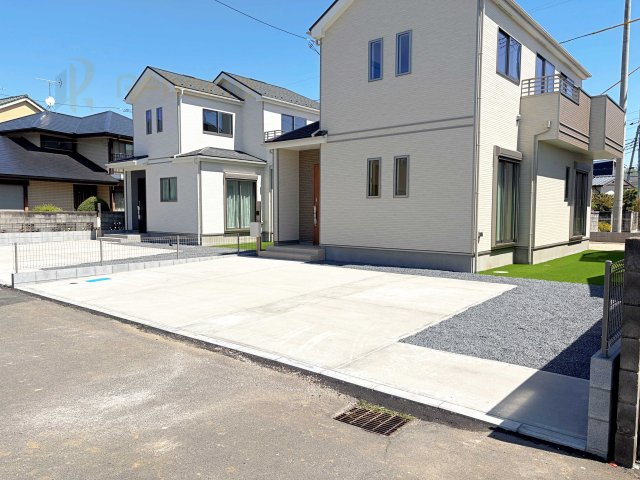 水戸市堀町　新築戸建て　B号棟の駐車場|カースペースは2台お停めいただけます♪